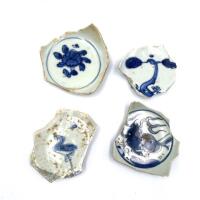Four Ming Dynasty Shards with Cheghua Reign Marks