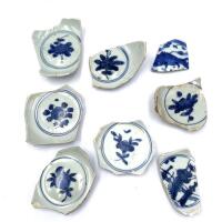 One Ming Dynasty Shards with Hongzhi Reign Marks & Eight Ming Dynasty Shards with Various Marks