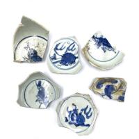 Six Ming Dynasty Shards with Jiajing Reign Marks