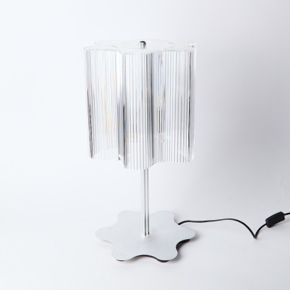 A Vintage Plexiglass Table Lamp