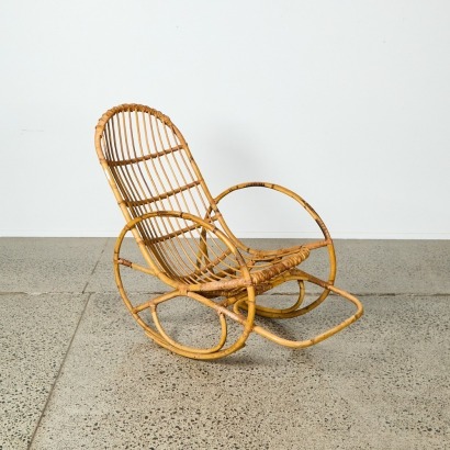 A Vintage Cane Rocking Chair