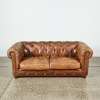 A Chestnut Brown Leather Chesterfield