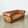 A Chestnut Brown Leather Chesterfield - 2