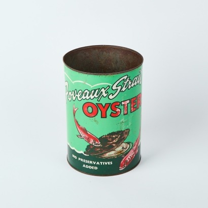 A Vintage One-Gallon Foveaux Strait Bluff Oysters Can