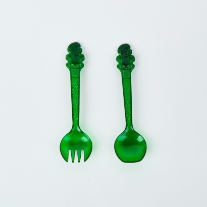 A Pair of Retro Tiki Salad Servers