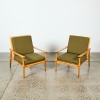 A Pair of Scandinavian Mid-Century Blonde Beech Armchairs