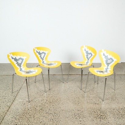 A Set of Four Gaber Big Bang Chairs Italy
