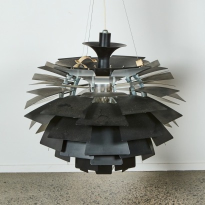 A Large Artichoke Pendant Lamp in The Style of Louis Poulsen
