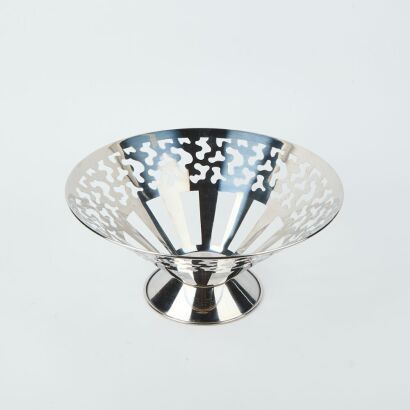 A 'Sereno II' Stainless Steel Fruit Bowl by George Sowden for Bodum c.1987