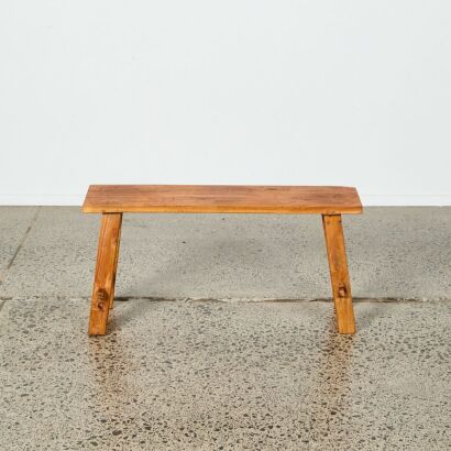 A Solid Wood Rustic Bench Seat/Footstool