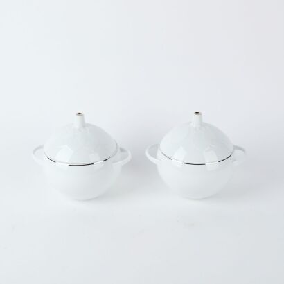 A Pair of Rosenthal Studio Line 'Lotus' Lidded Tureens by Bjorn Wiinblad
