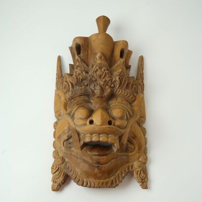 An Indonesian Carved Wooden Mask