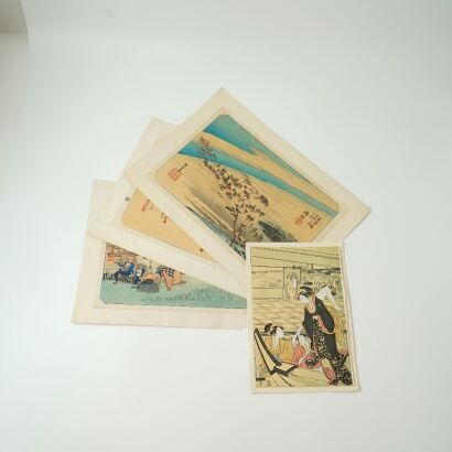 A Set of Four Japanese Ukiyo-E Prints
