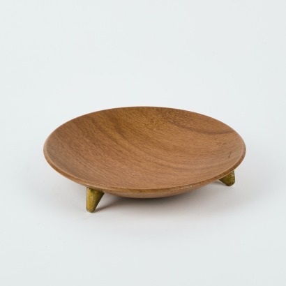 A Genuine Mid Century Lanthe Atomic Round Tripod Bowl