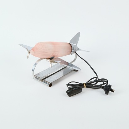 A Sarsaparilla Deco Design Airplane Lamp c.1938