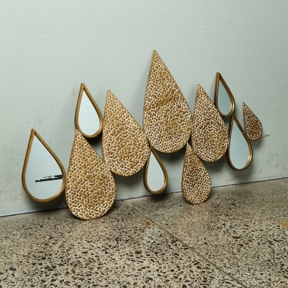 A Copper and Mirror Wall Hanging