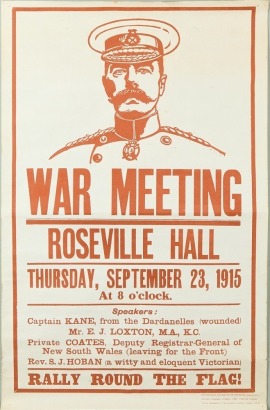 A Vintage Replica WWI Recruitment Poster, Printed c.1968