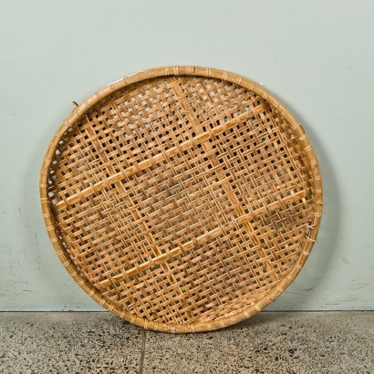 A Large Vintage Woven Gathering Basket