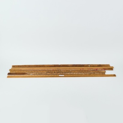 A Set of Six Vintage Smith & Smith School Rulers