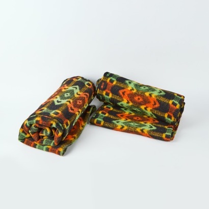 A Pair of Sixties Graphic Wool Blankets