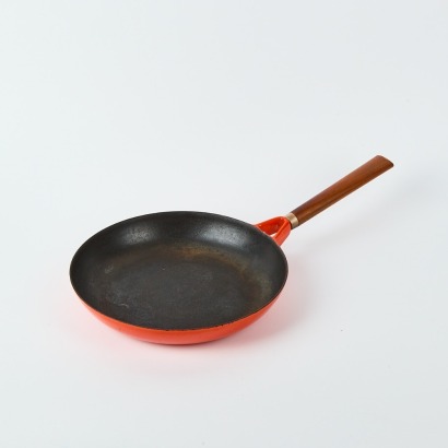 A Vivid Orange Waterford Colourcast Frypan, Ireland