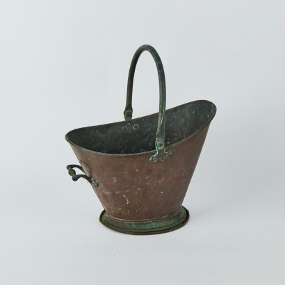 A Copper Kindling Fireside Bucket