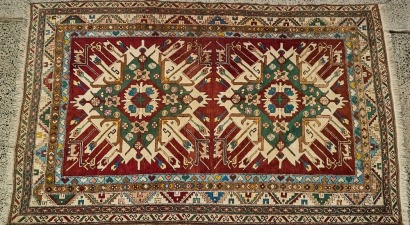 An Eagle Kazak Caucasian Rug 19th Century