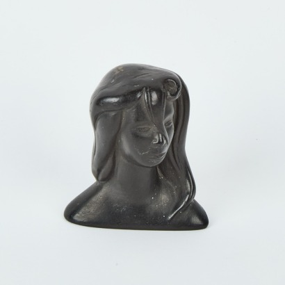 A Rare Bucchero Ceramic Sculpture by Carlo Alberto Rossi