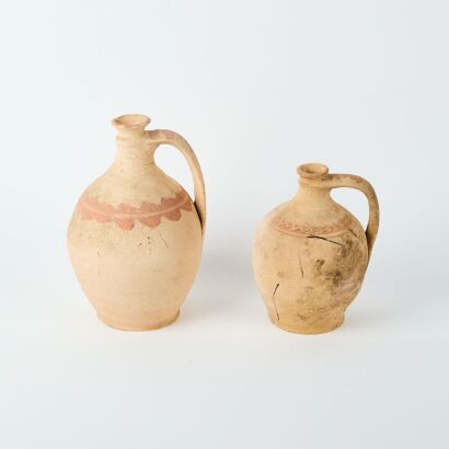 A Pair of Romanian Pottery Jugs