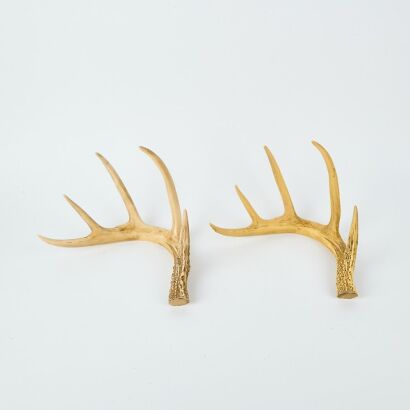 A Pair of Decorative Resin Antlers
