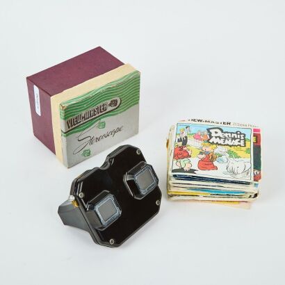 A Vintage View-Master Stereoscope with Classic Reels