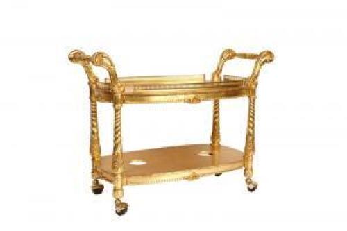 A Richly Gilded Tea Trolley