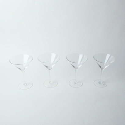A Set of Four Martini Glasses