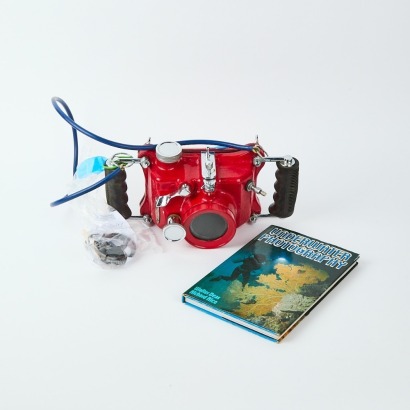 A Vintage Red Lewis Neptuna Underwater Camera Case