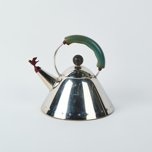 An Alessi 9093 Bird Whistling Tea Kettle