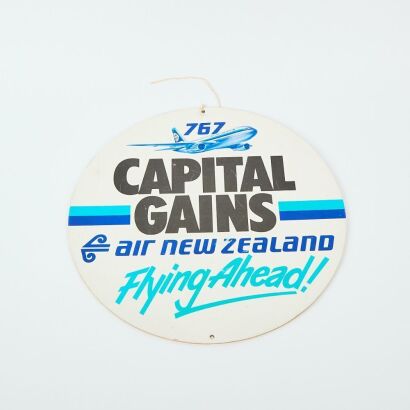 A Vintage Air New Zealand Promotional Sign