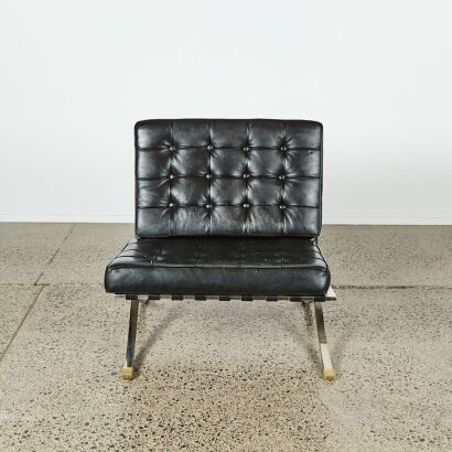 A Reproduction Barcelona Chair A/F