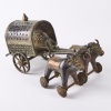 A Brass Bullock and Carriage Temple Toy, India - 2