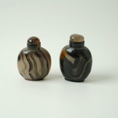 Two Chinese Agate Snuff Bottles