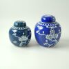 Two Chinese Blue and White Prunus Lidded Jars