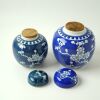 Two Chinese Blue and White Prunus Lidded Jars - 2