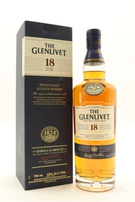 (1) The Glenlivet 18 Year Old Single Malt Scotch Whisky, 43% ABV (GB)