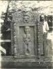 ATTRIBUTED TO JAMES MCDONALD Tene Waitere with carved door of Te Wharepuni a Māui