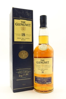 (1) The Glenlivet 18 Years Old Single Malt Scotch Whisky, 43% ABV, Pre-2011 (GB)