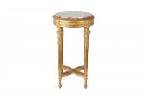 A Louis XVI Style Inset Marble Plant Stand