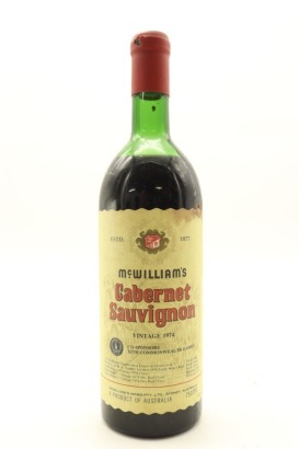 (1) 1974 McWilliams Cabernet Sauvignon, Australia (MS)