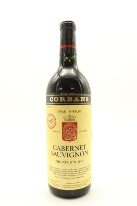 (1) 1981 Corbans Private Bin Cabernet Sauvignon, Henderson Valley
