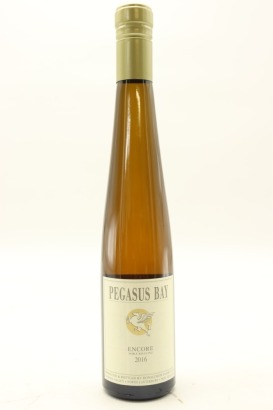 (1) 2016 Pegasus Bay Encore Noble Riesling, Waipara, 375ml