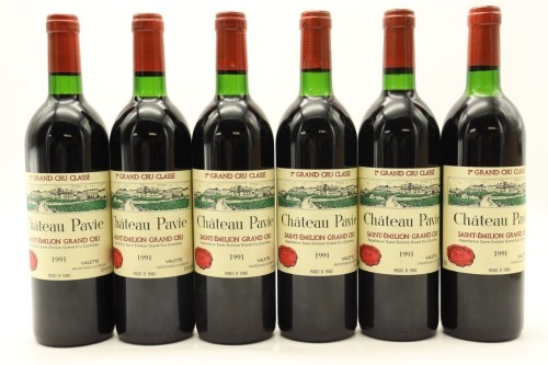 (6) 1991 Chateau Pavie, Saint-Emilion Grand Cru (US)&diams;