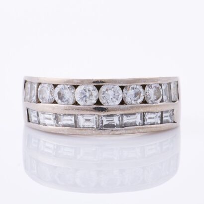 18ct White Gold, 1.32ct Diamond Dress Ring